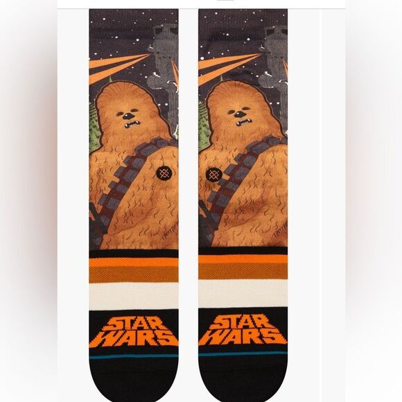 STANCE UNISEX SOCKS CHEWIE BY JAZ SIZE MEDIUM CASUAL CREW HEIGHT STAR WARS NWT - Picture 2 of 6